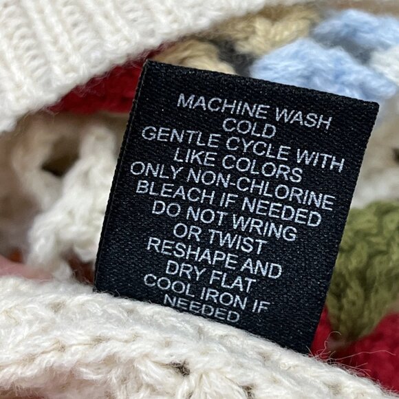 Art Of Rhetoric Sweater Vest Womens M Crochet Granny Square Afghan Boho Hippie - Picture 9 of 9